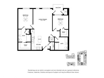 2A w/ Balcony floor plan